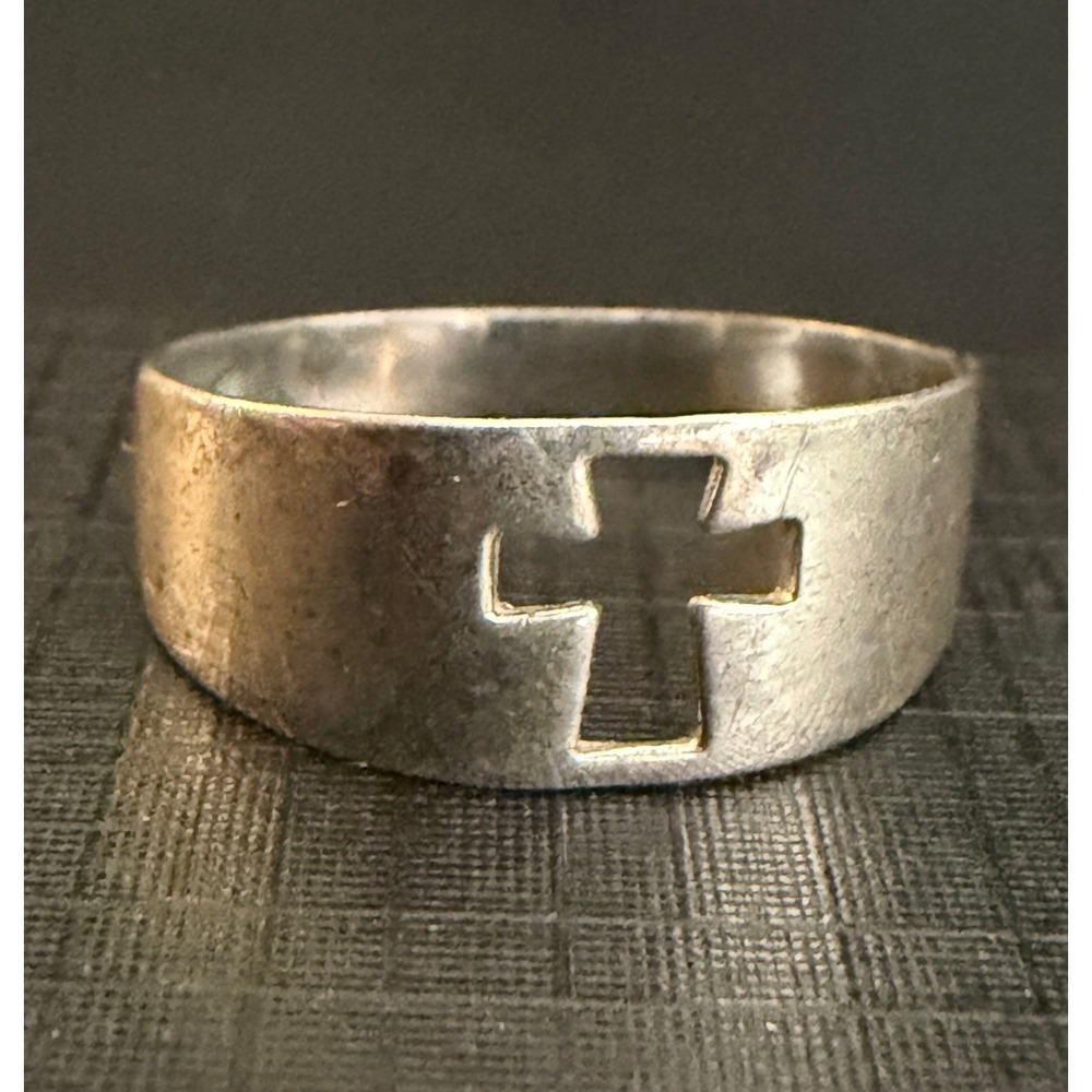 Sterling Silver Cross Ring 925